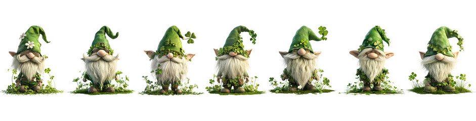 St Patrick's Day Gnome 3D Render Character - obrazy, fototapety, plakaty