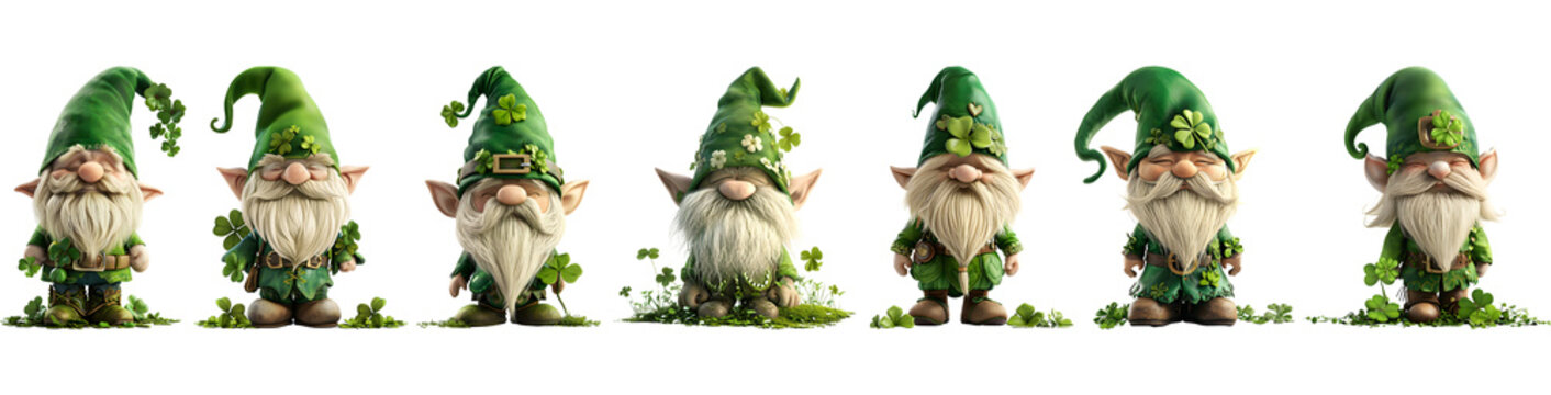 St Patrick's Day Gnome 3D Render Character