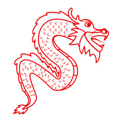 Chinese new year icon with line color