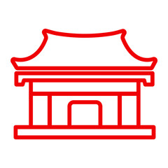 Chinese new year icon with line color