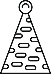Celebrate party hat icon outline vector. Game decoration. Paper cone