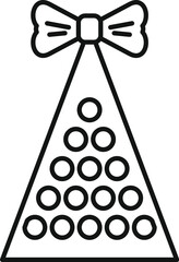 Body party hat icon outline vector. Festive carnival. Design head covering