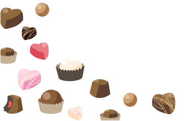 一粒チョコレートの背景フレーム