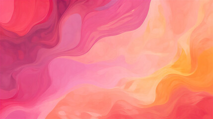 Naklejka premium Vivid Swirls: Dark pink and yellow gradient paint texture wave background 
