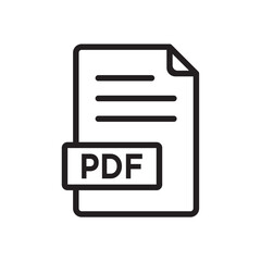 pdf file icon design vector template