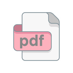 pdf file icon design vector template