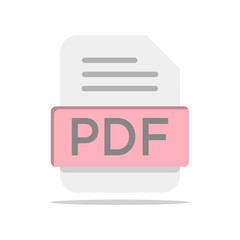 pdf file icon design vector template