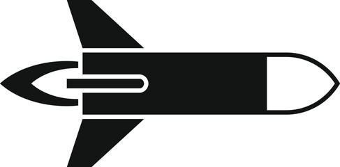 Fast rocket icon simple vector. Velocity boost. Dark execution