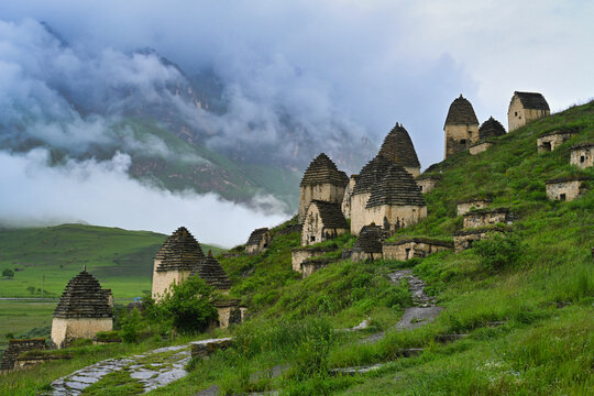 Ancient towers of the Dargavs burial grounds