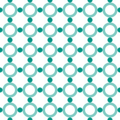 Green circle pattern. Circle vector seamless pattern. Decorative element, wrapping paper, wall tiles, floor tiles, bathroom tiles.