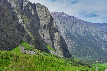 Rocky slope of the Mount Monk in the Tsey mountain gorge
