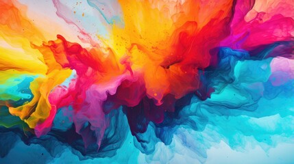 spectrum of passion - colorful abstract artwork with vivid hues and expressive brush strokes for gallery-quality prints - obrazy, fototapety, plakaty