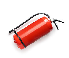 Fire extinguisher on white background