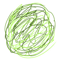 abstract green scratches element, scribbles element green colour transparent design file format png