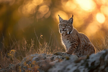 The curiosity of a Bobcat at dawn