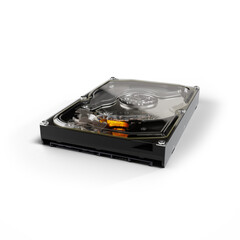 3d rendering illustration of HDD disk drive isolated on transparent background - 706166746