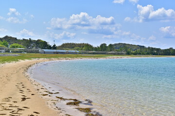 Obraz premium 阿川ほうせんぐり海浜公園 海 山口
