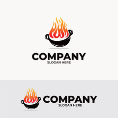 Vector graphic of hot BBQ grill meat logo design, Perfect for a restaurant, barbeque business