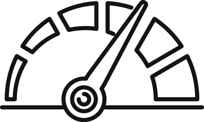 Speedometer panel icon outline vector. Scale run. Effective work