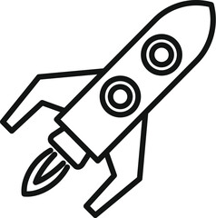 Fast rocket startup icon outline vector. Velocity work. Delivery race