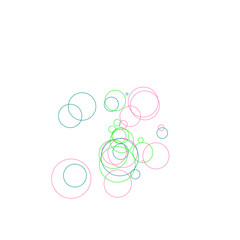 An abstract transparent bubble shape neon circles pattern design element.