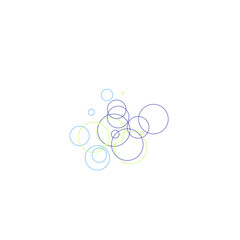 An abstract transparent bubble shape neon circles pattern design element.
