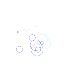 An abstract transparent bubble shape neon circles pattern design element.