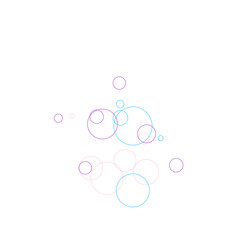 An abstract transparent bubble shape neon circles pattern design element.