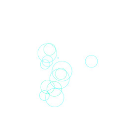 An abstract transparent bubble shape neon circles pattern design element.