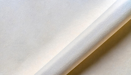 Pristine white paper and Rolled white paper  texture with subtle grain, perfect for sophistication in designs, invitations, backgrounds, and digital art, Ideal for invitations stationery mockups.