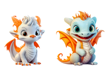 dragon isolated on white