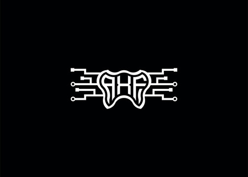 Letter AXF Modern Technology Vector Monogram Dental care shape Logo