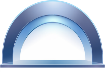 투명한 배경 위에 빈 무대