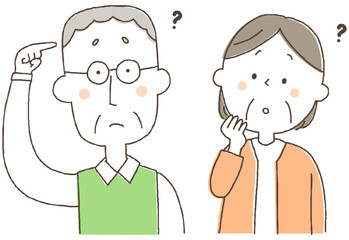 物忘れをする高齢の夫婦