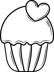 Valentine's Day Cupcake Doodle