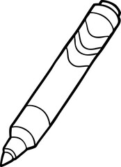 Vector Cartoon Permanent Marker Line Art