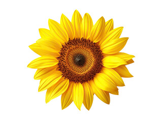 sunflower element in isolated background