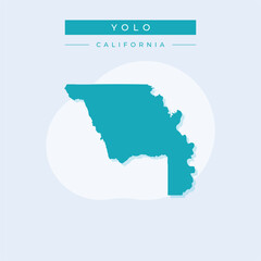 Vector illustration vector of Yolo map California