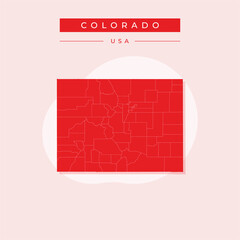 Vector illustration vector of Colorado map Colorado
