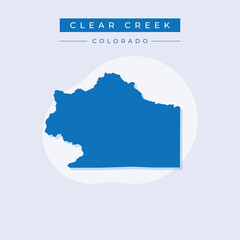 Obraz premium Vector illustration vector of Clear Creek map Colorado
