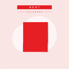Vector illustration vector of Bent map Colorado