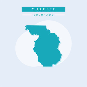 Vector illustration vector of Chaffee map Colorado