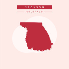 Vector illustration vector of Jackson map Colorado