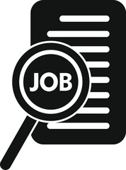 Search job magnifier icon simple vector. Business career. Technology research