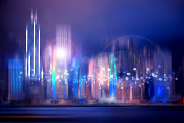 abstract motion blur city background - 706178366
