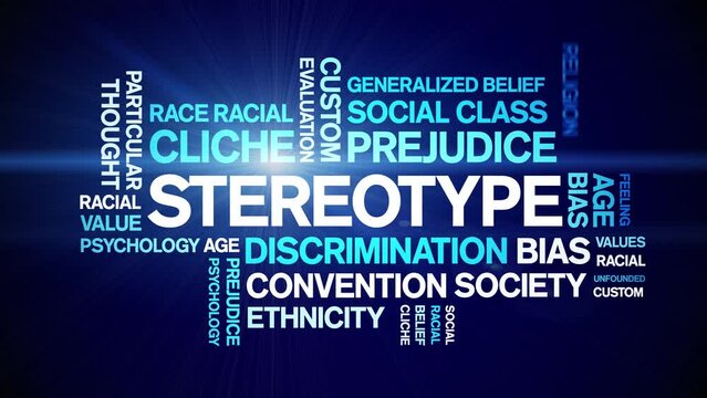 Stereotype animated tag word cloud;text design animation kinetic typography seamless loop.