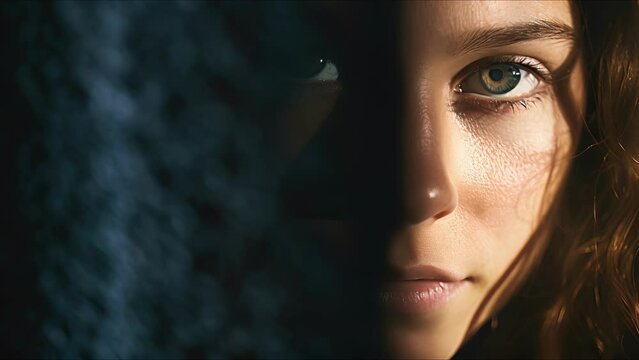 Closeup of a persons face in a shadow, representing the stigma and silence surrounding mental health and the need for open conversation and support.