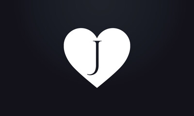 Hearts shape J. Red heart sign letters. Valentine icon and love symbol. Romance love with heart sign and letters. Gift red love