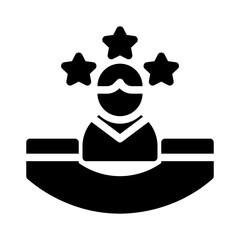 customer experience glyph icon