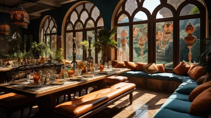 Foto op Plexiglas dining room with an Arabic concept © Prasojo